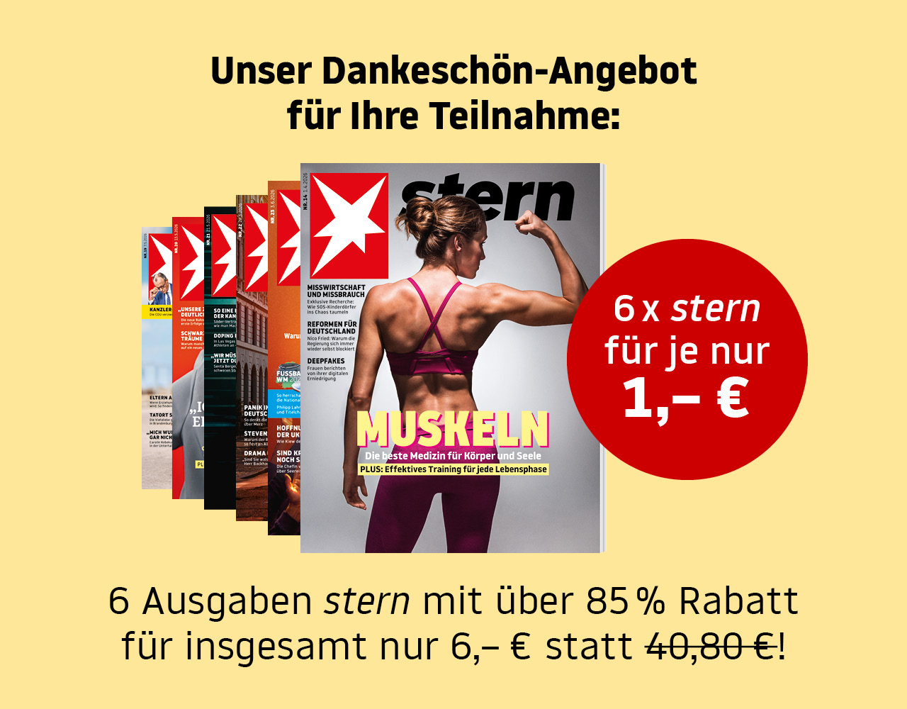 Unser Dankeschön für Ihre Meinung